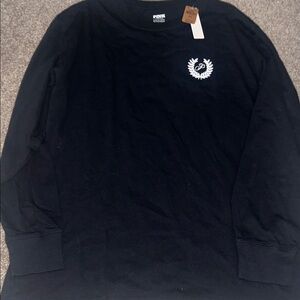Pink brand Black Long Sleeve Tee with Logo